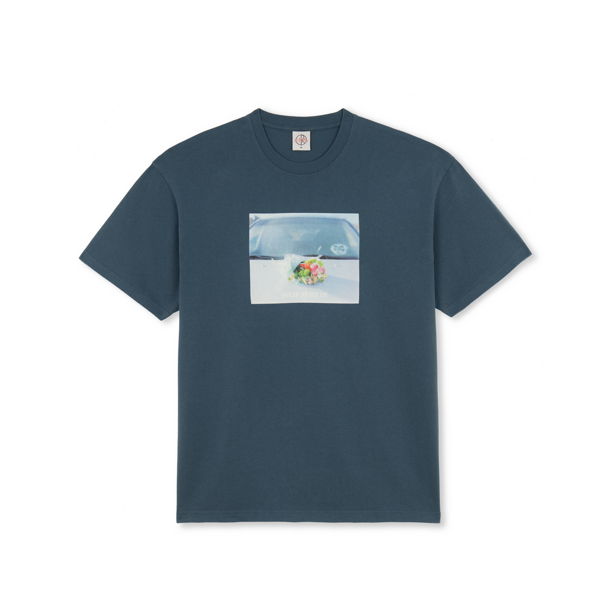 Dead Flowers Tee, Grey Blue