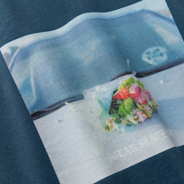 Polar Skate Co. Dead Flowers Tee, Grey Blue