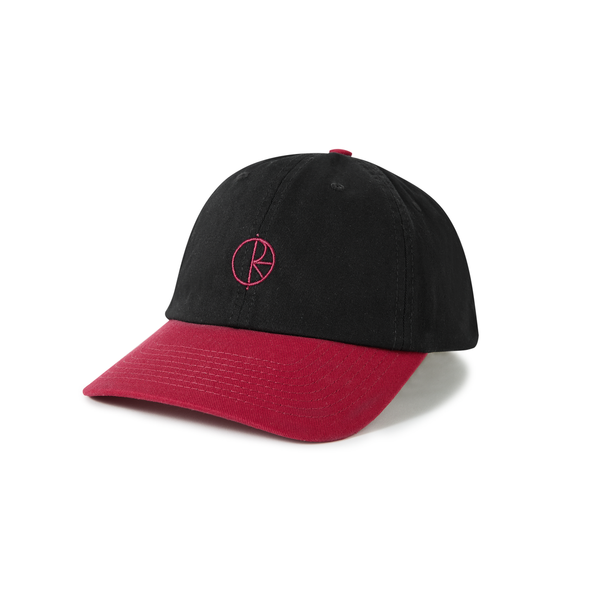 Polar Skate Co. Stroke Logo Sai Cap, Black / Redcurrant
