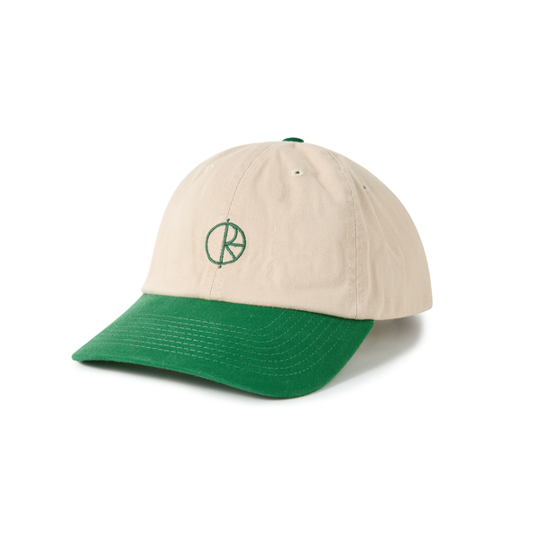 Polar Skate Co. Stroke Logo Sai Cap, Ecru / Green