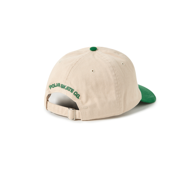 Polar Skate Co. Stroke Logo Sai Cap, Ecru / Green