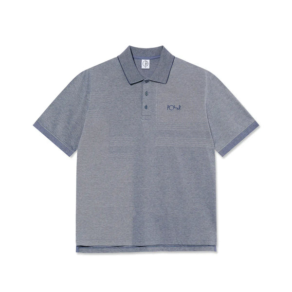 Polar Skate Co. Pique Surf Polo Shirt, Heather Blue