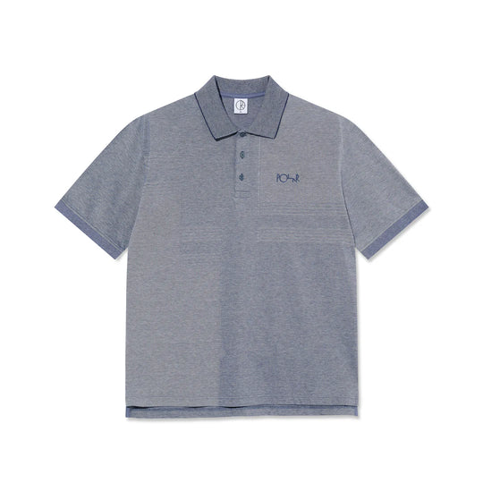 Pique Surf Polo Shirt, Heather Blue