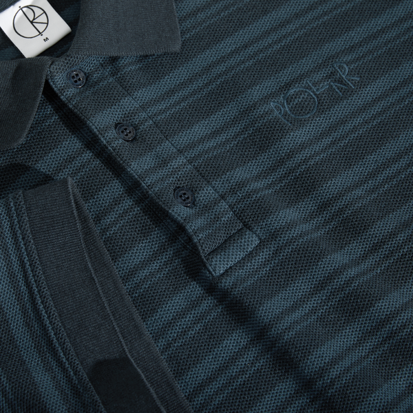 Polar Skate Co. Stripe Surf Polo Shirt, Neptune Blue