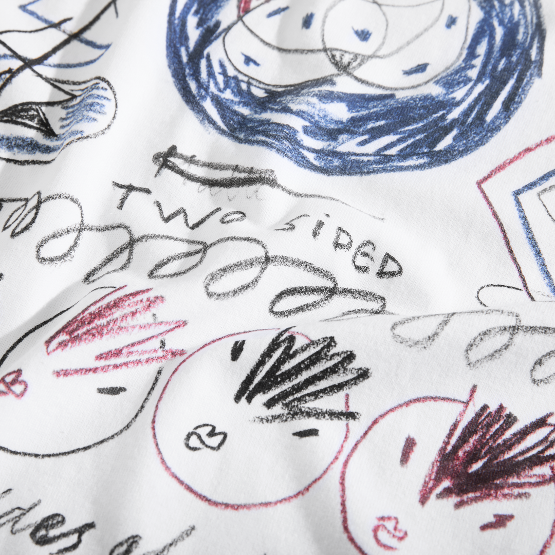 Social Side Tee, White