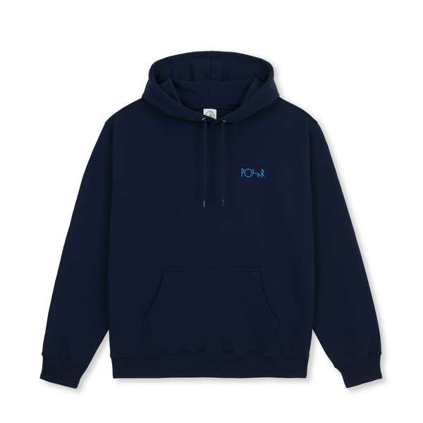 Polar Skate Co. Dave Stroke Logo Pullover Hood, Dark Blue