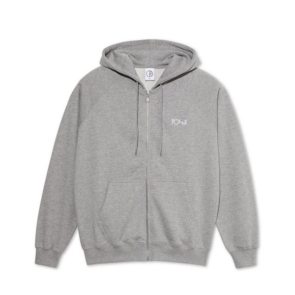 Polar Skate Co. Default Zip Hoodie, Heather Grey