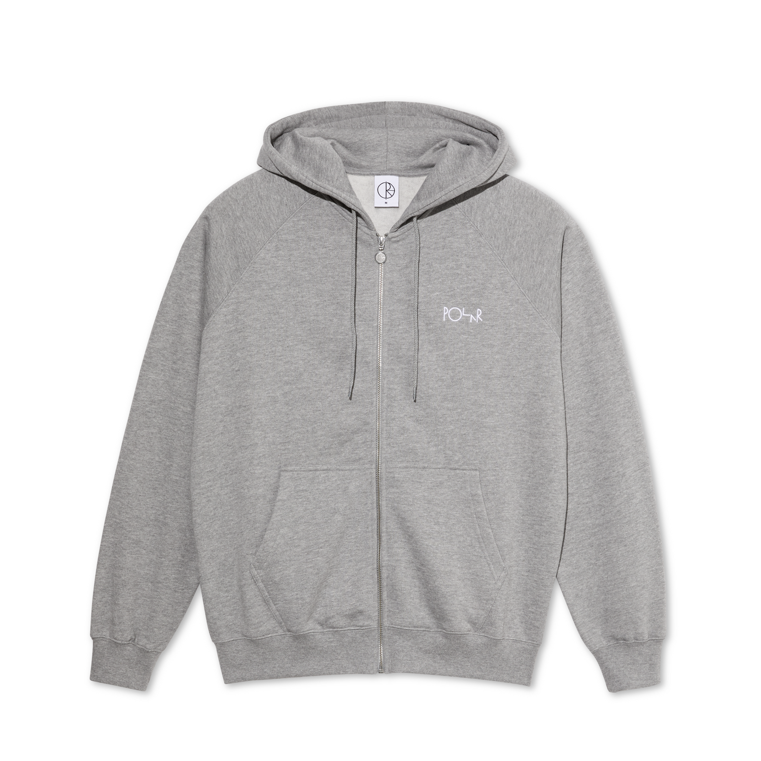 Default Zip Hoodie, Heather Grey