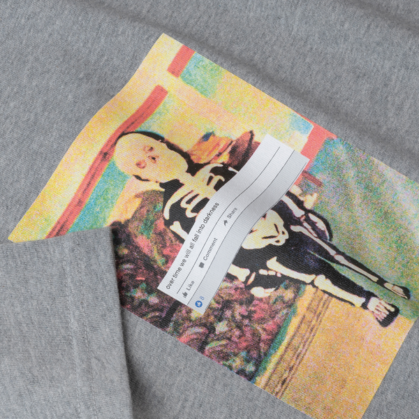 Polar Skate Co. Skeleton Kid Tee, Heather Grey