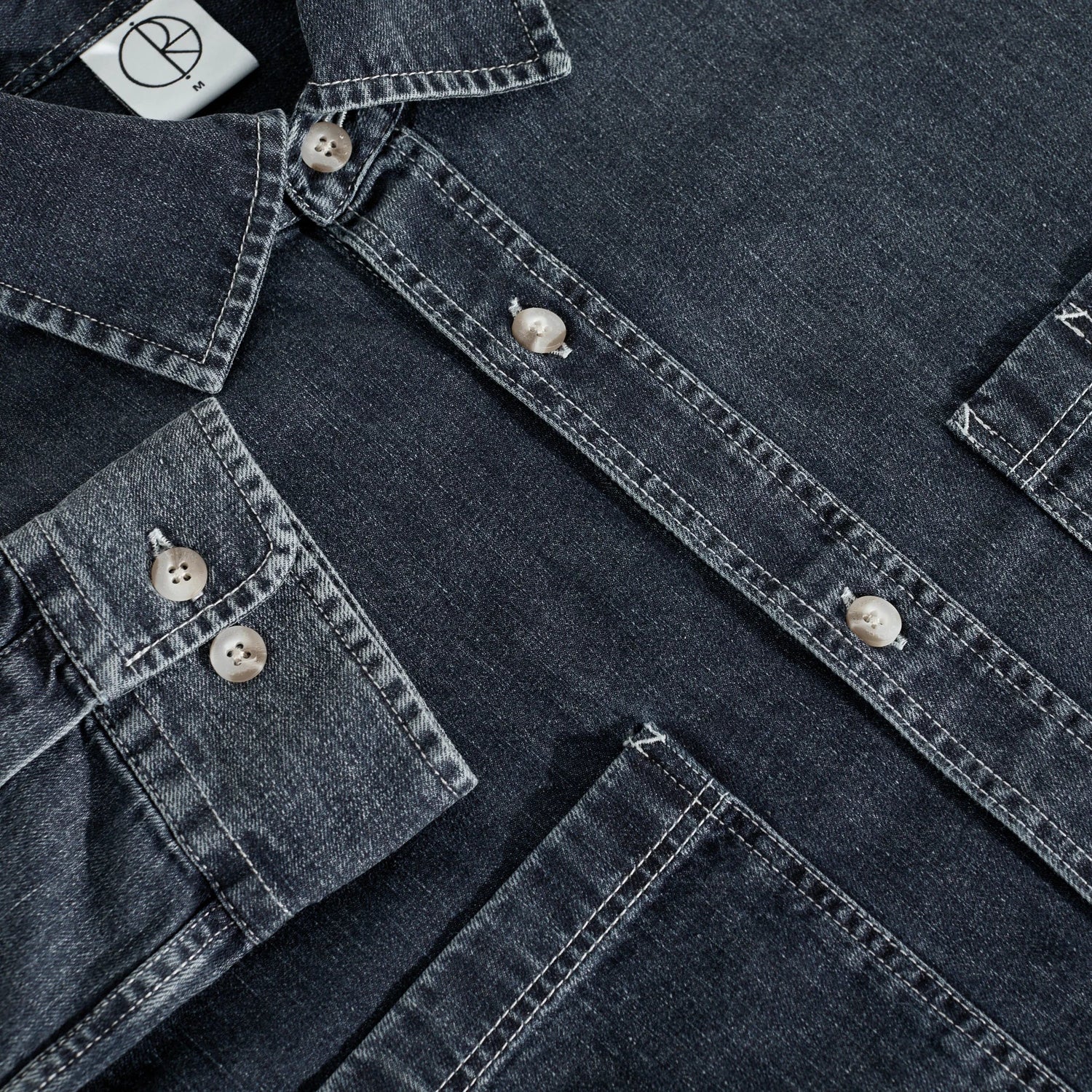 Mike long Sleeve Shirt Denim, Washed Blue