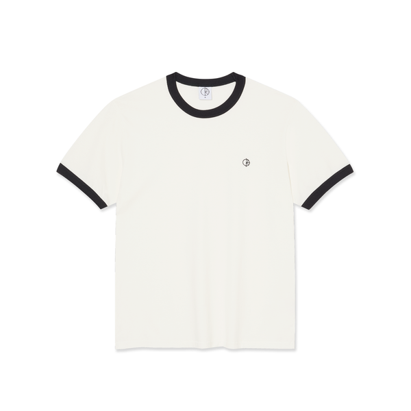 Polar Skate Co. Ringer Tee, Cloud White / Navy