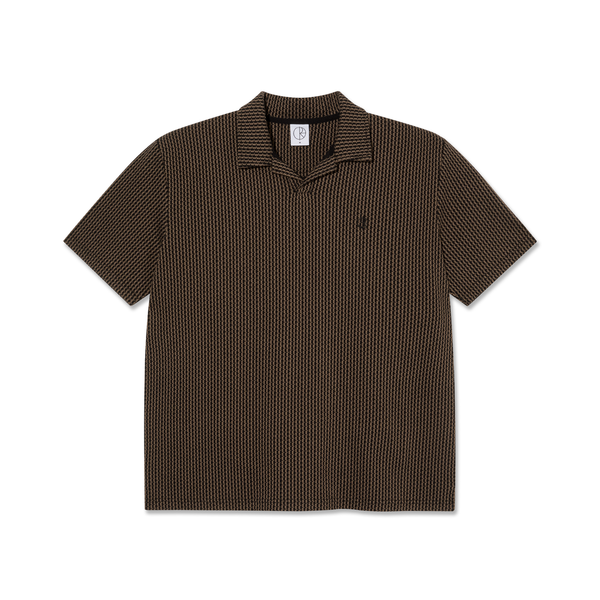 Polar Skate Co. Serge Polo Shirt, Brass / Black