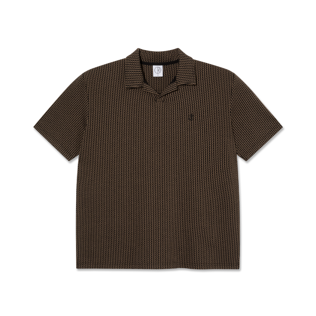 Serge Polo Shirt, Brass / Black