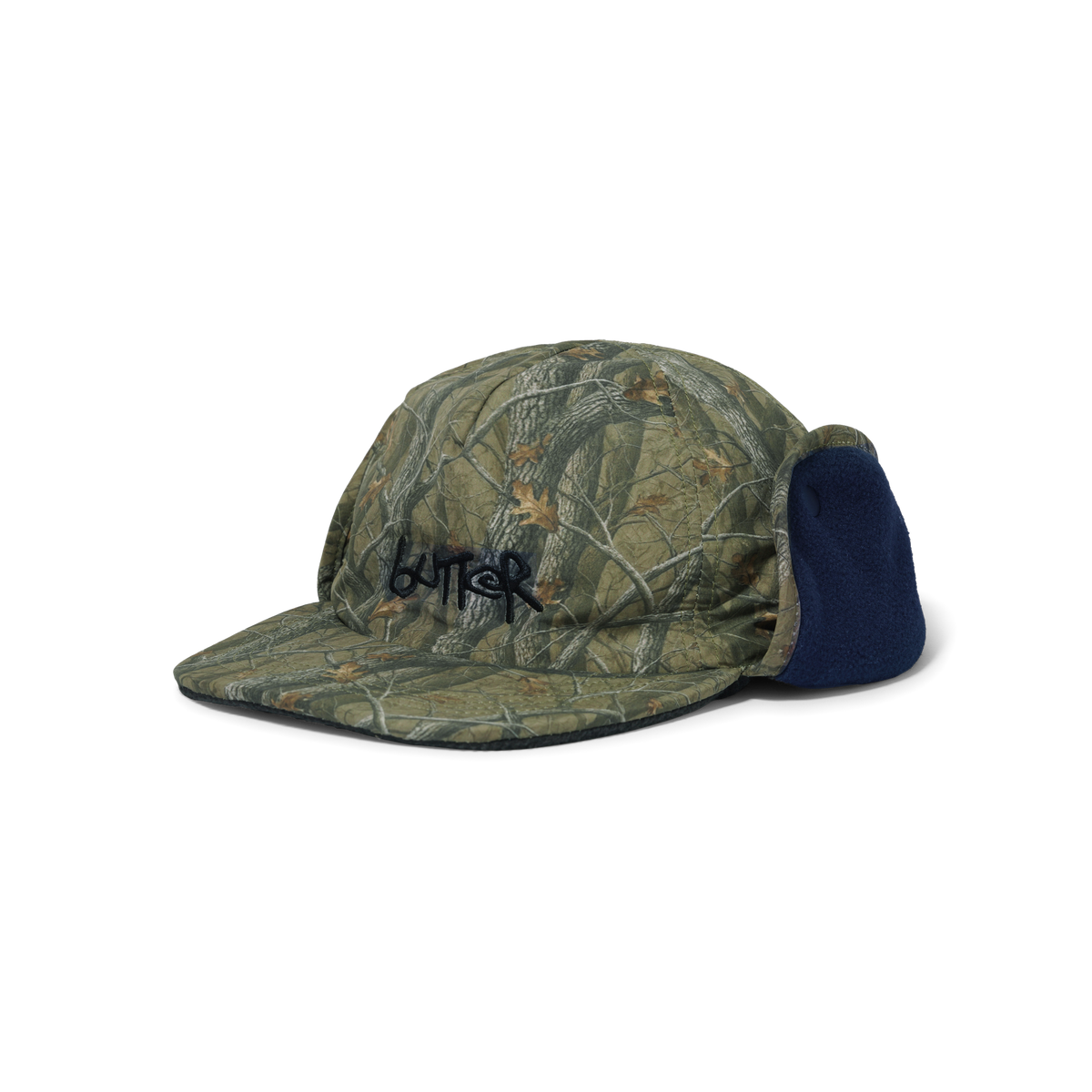 Polartec Reversible Trapper Cap, Forest Camo / Navy