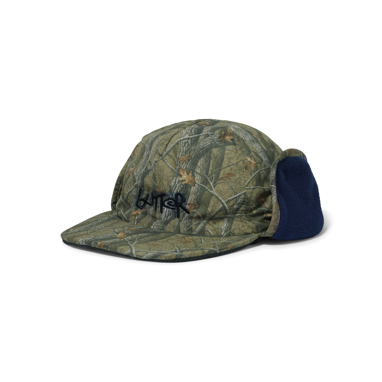 Polartec Reversible Trapper Cap, Forest Camo / Navy