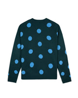 Polka Pile Crewneck Sweater, Mallard