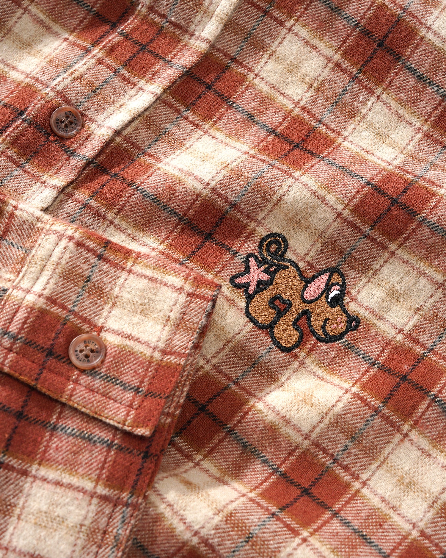 Pooch Flannel Shirt, Brick