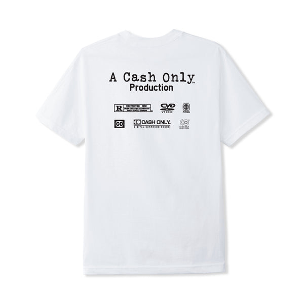Cash Only Production Tee, White