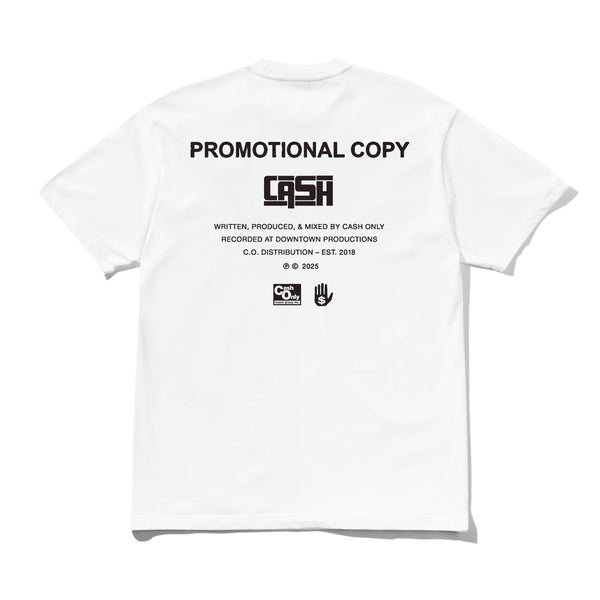 Cash Only Promotional Tee, White