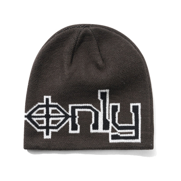 Cash Only Protocol Skully Beanie, Dark Brown