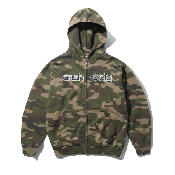 Cash Only Protocol Zip-Thru Hood, Washed Camo