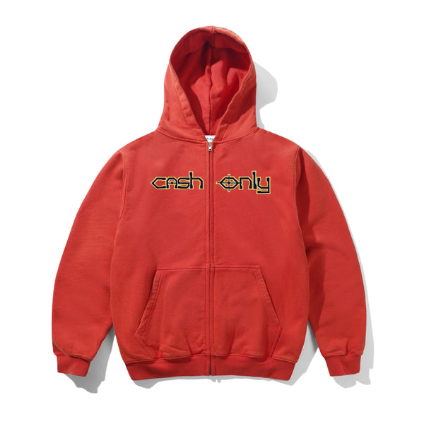 Cash Only Protocol Zip-Thru Hood, Washed Red