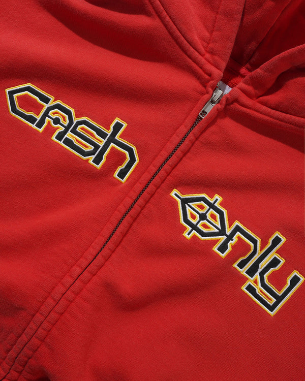 Cash Only Protocol Zip-Thru Hood, Washed Red