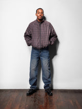 Plaid Nylon Jacket, Grey