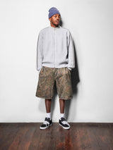 Overlock Stitch Fleece Shorts, Forest Camo