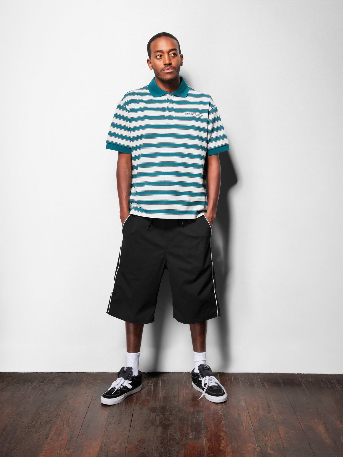 Witness Stripe Polo, Tan / Ivory