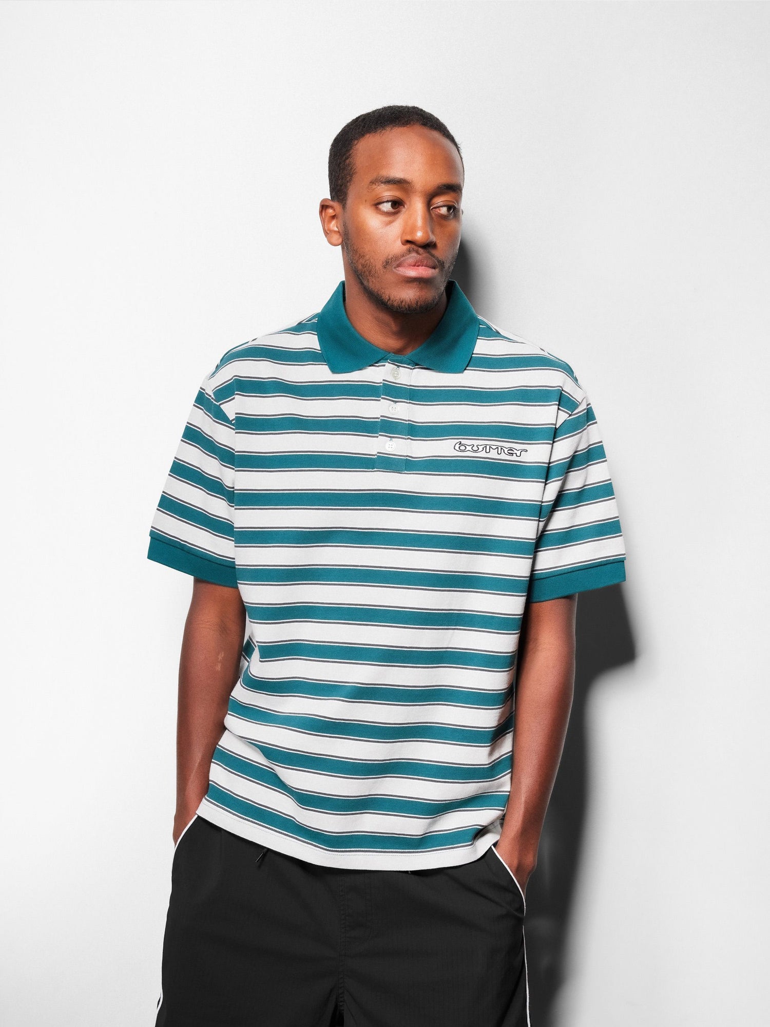 Witness Stripe Polo, Navy / Blue