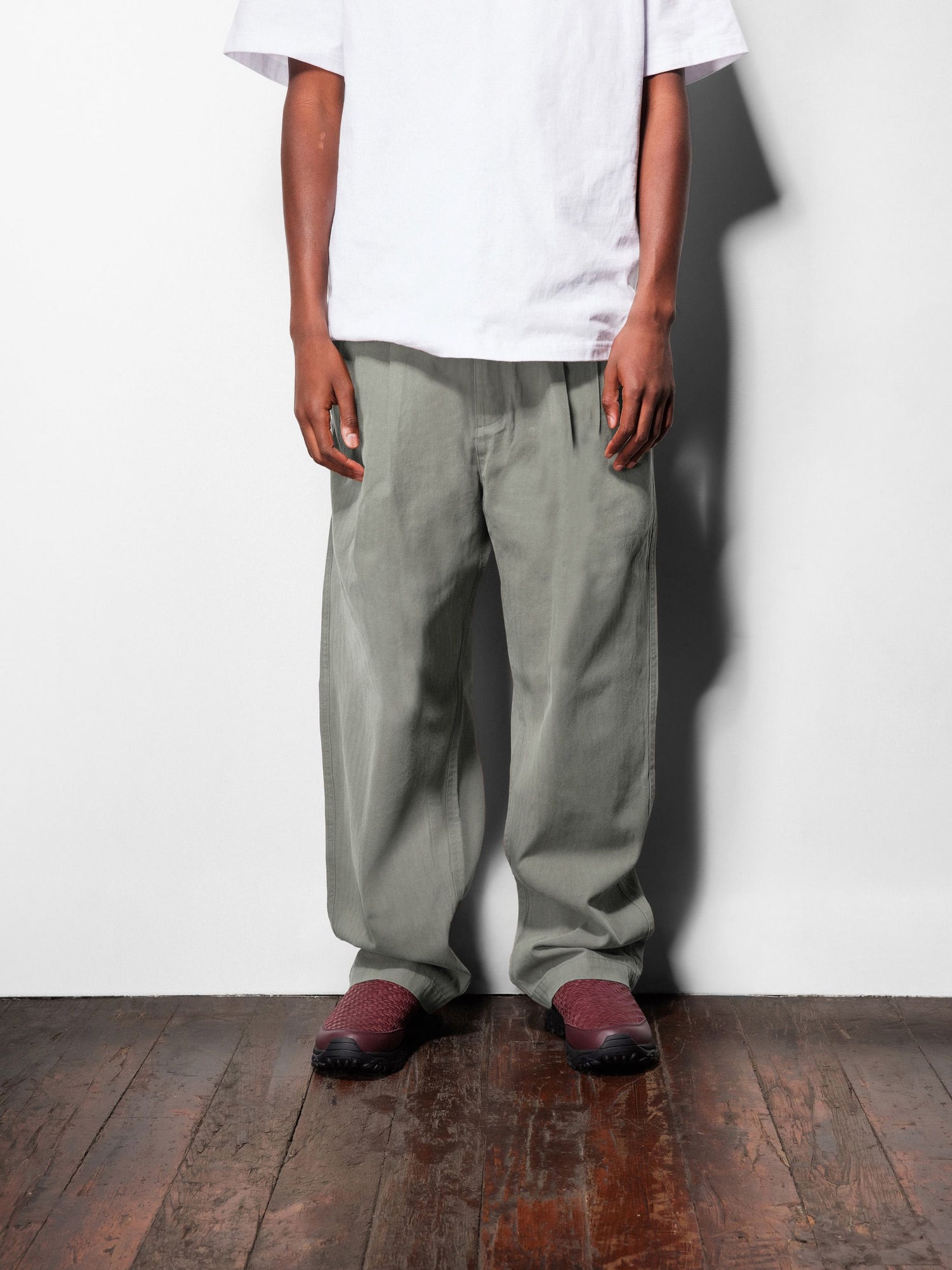 Pleated Trousers, Washed Fatigue