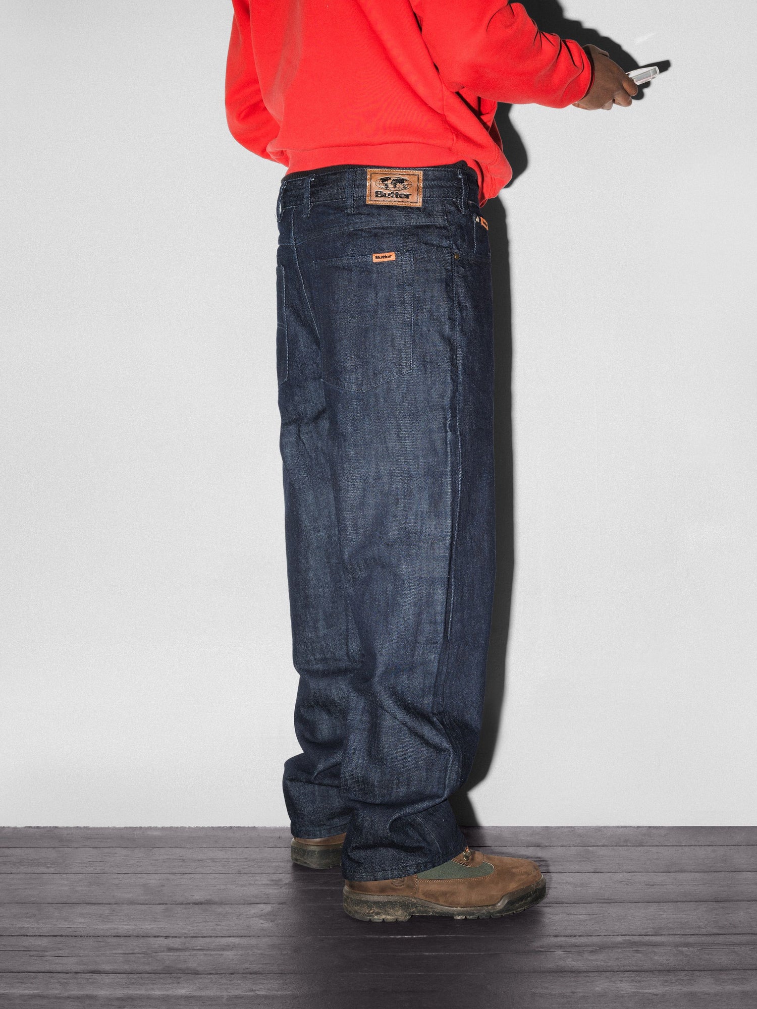 Relaxed Denim Jeans, Selvedge Blue