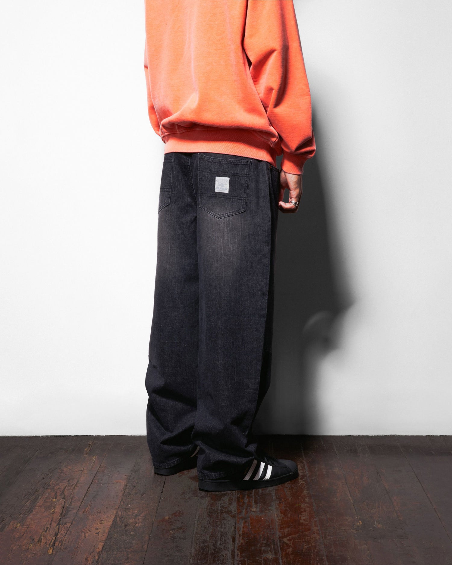 Scrubbed Crewneck, Tangerine