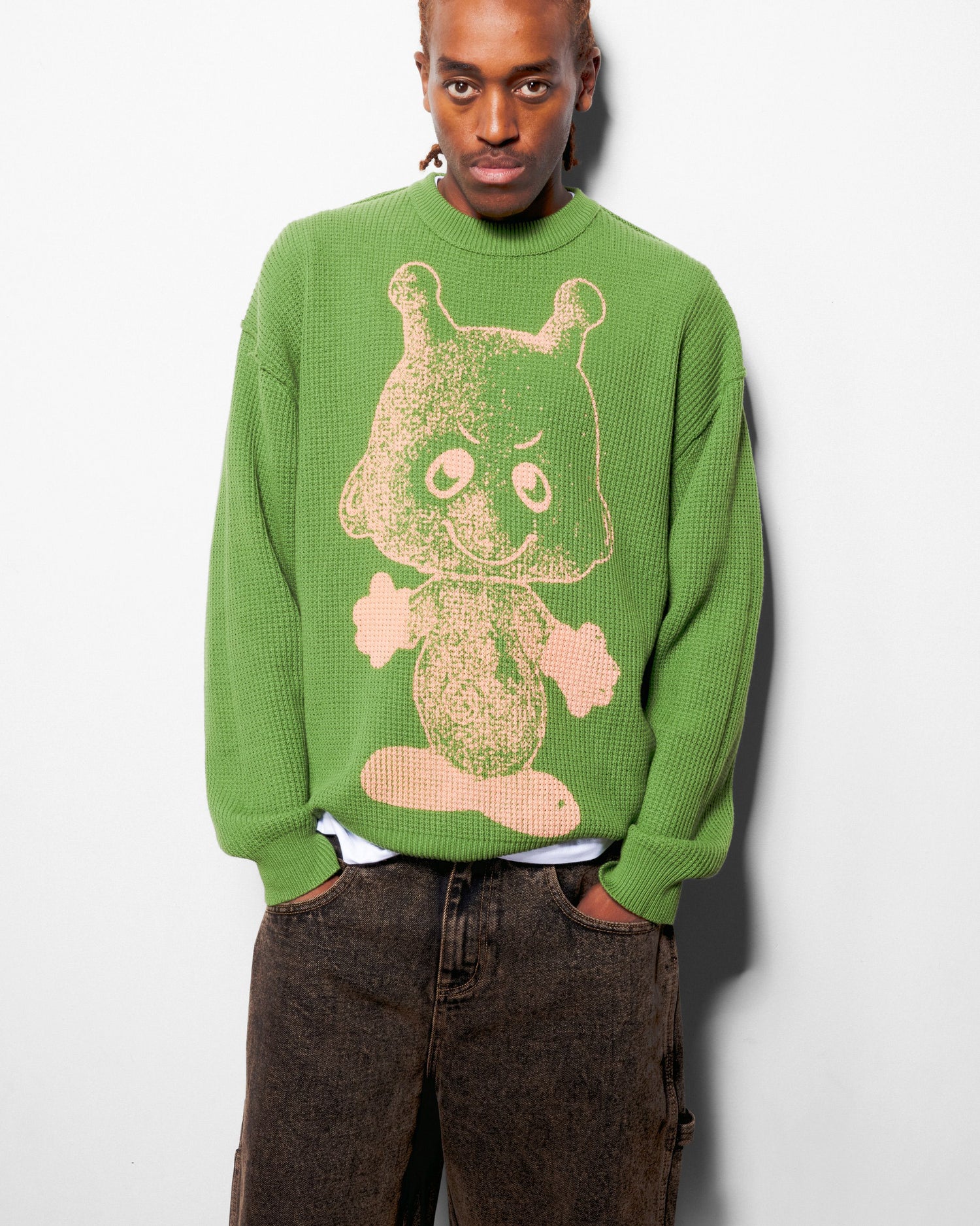 Newcomer Reversible Knit Sweater, Black