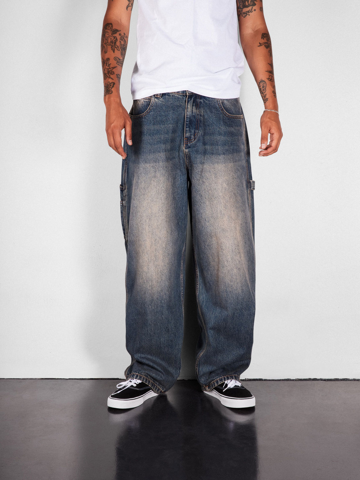 Carpenter Denim Jeans, Dirty Indigo Wash