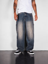 Carpenter Denim Jeans, Dirty Indigo Wash