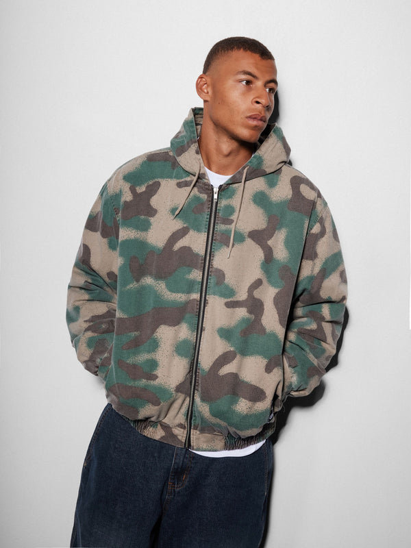Butter Goods Insulated Work Jacket, Spray Camo