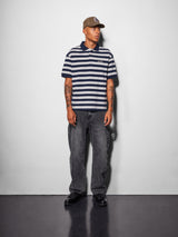 Striped Polo Shirt, Green / Brown