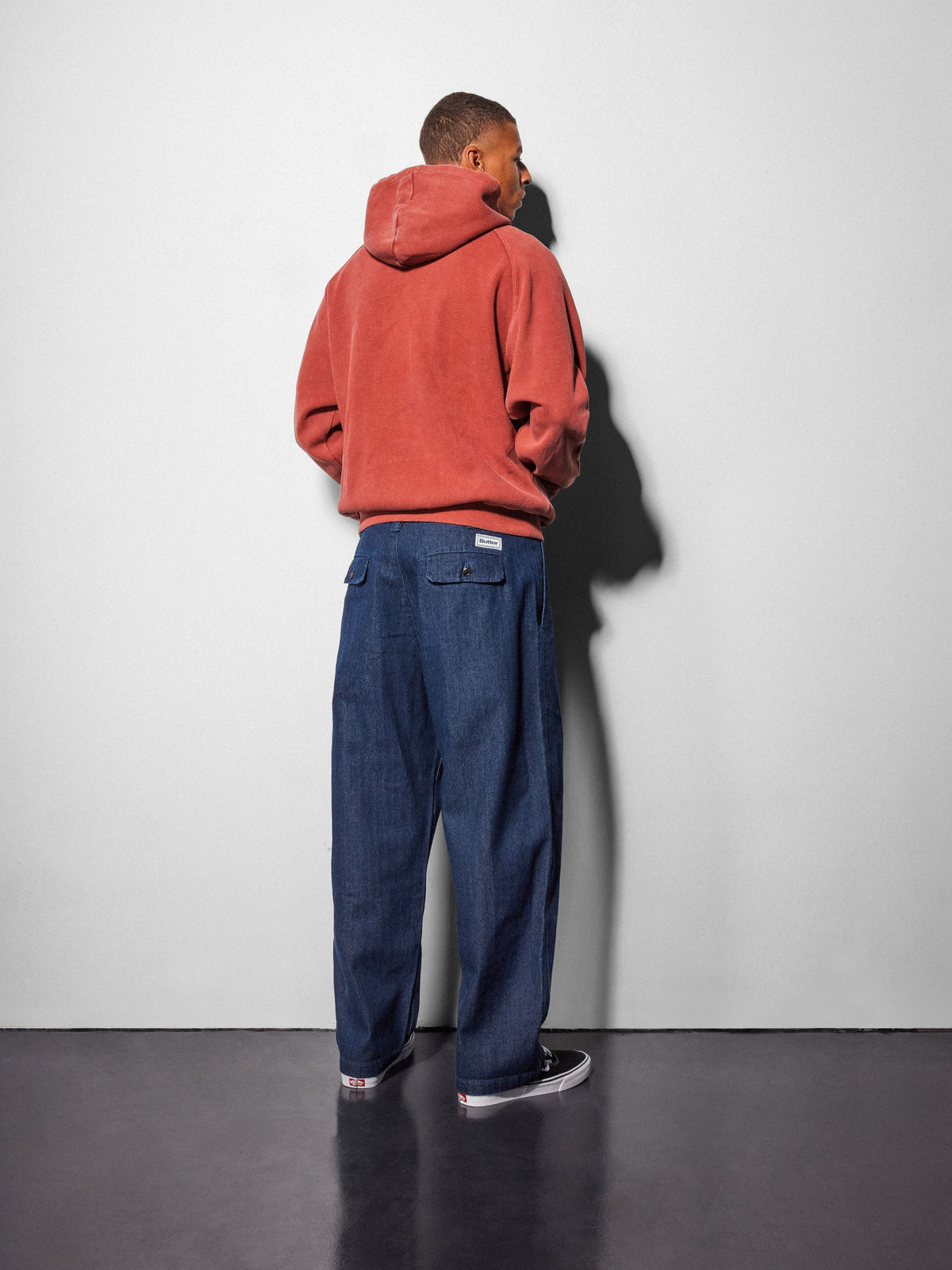 Pleated Trousers, Herringbone Denim