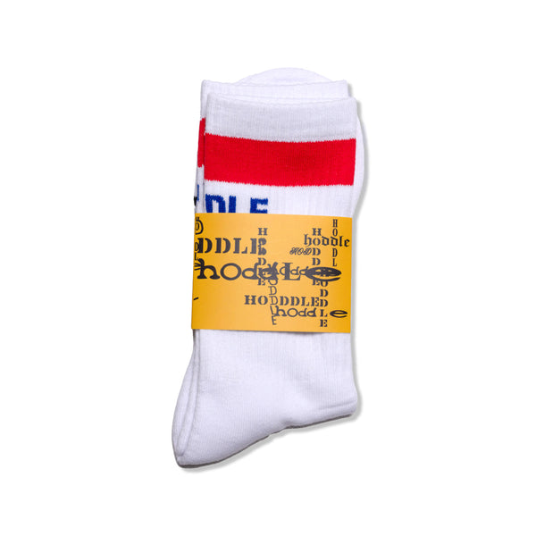 Hoddle Old English Socks, White