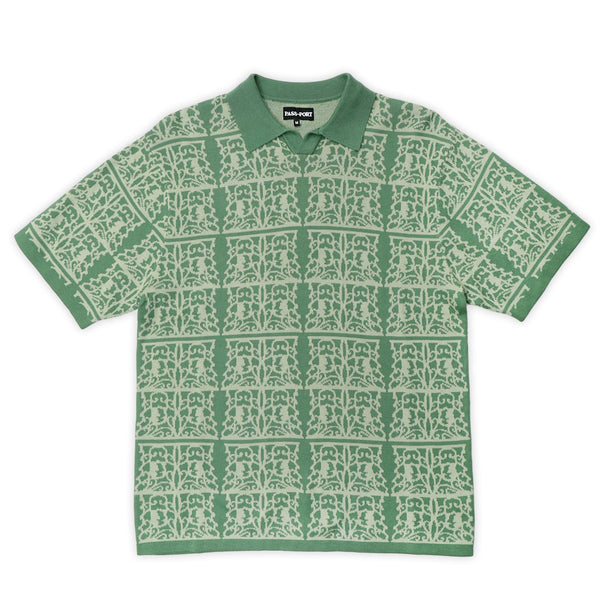 Pass~Port Fretworks Knit Polo, Seafoam Green