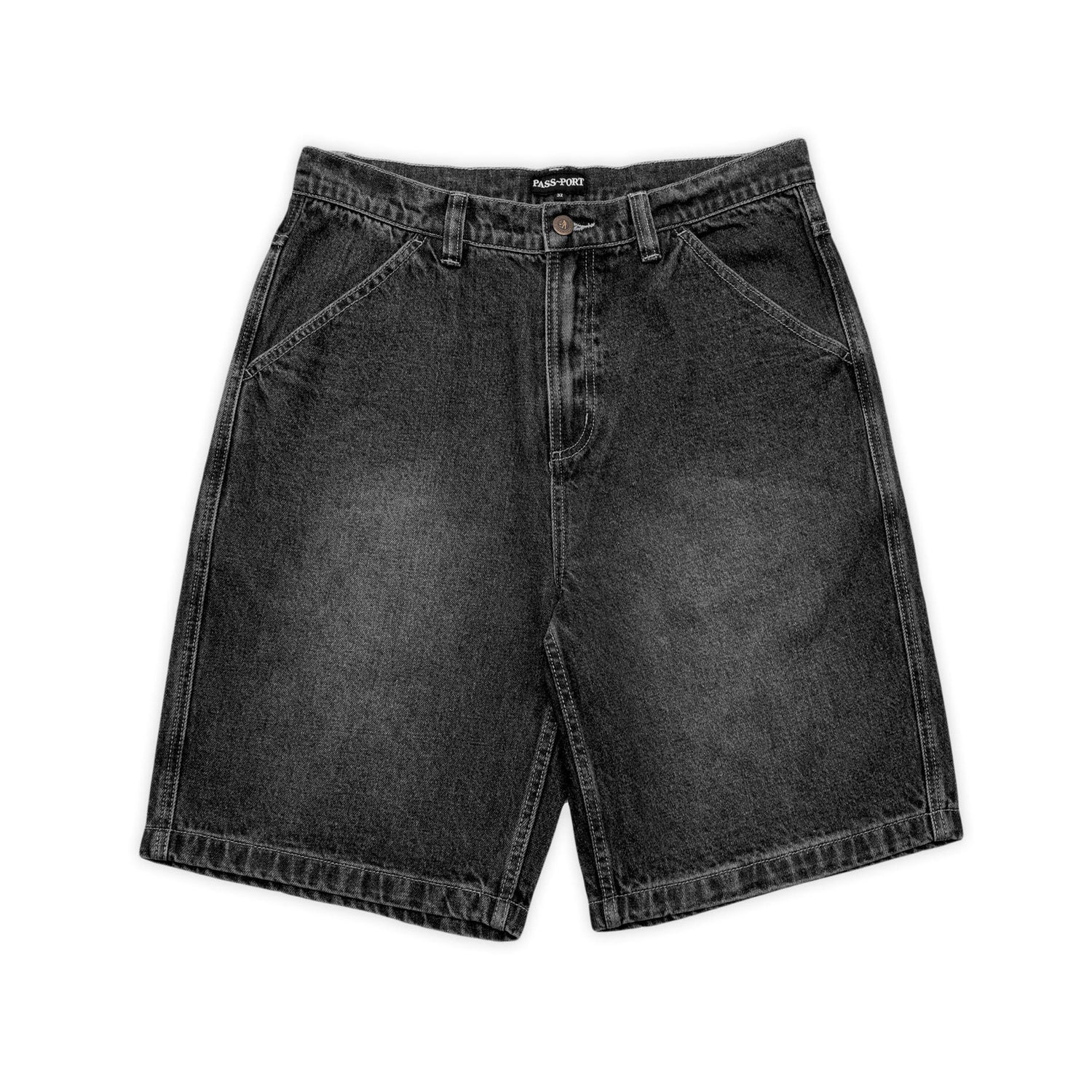 Workers Club Jean Short, Faded Wash Black