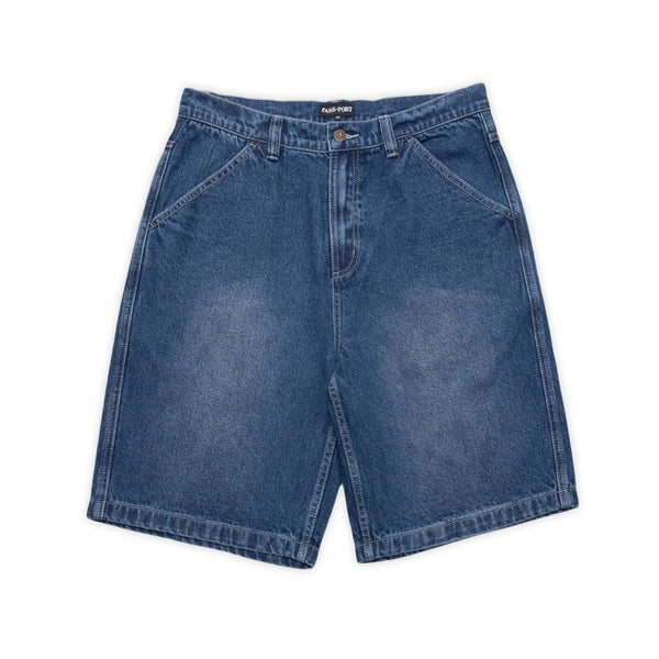 Pass~Port Workers Club Jean Short, Faded Wash Dark Indigo