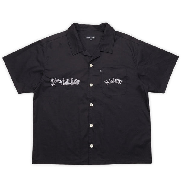 Pass~Port Sophomore Casual Shirt, Black