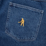 Workers Club Jean Short, Faded Wash Dark Indigo