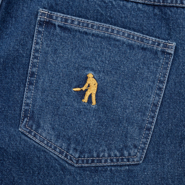 Pass~Port Workers Club Jean Short, Faded Wash Dark Indigo