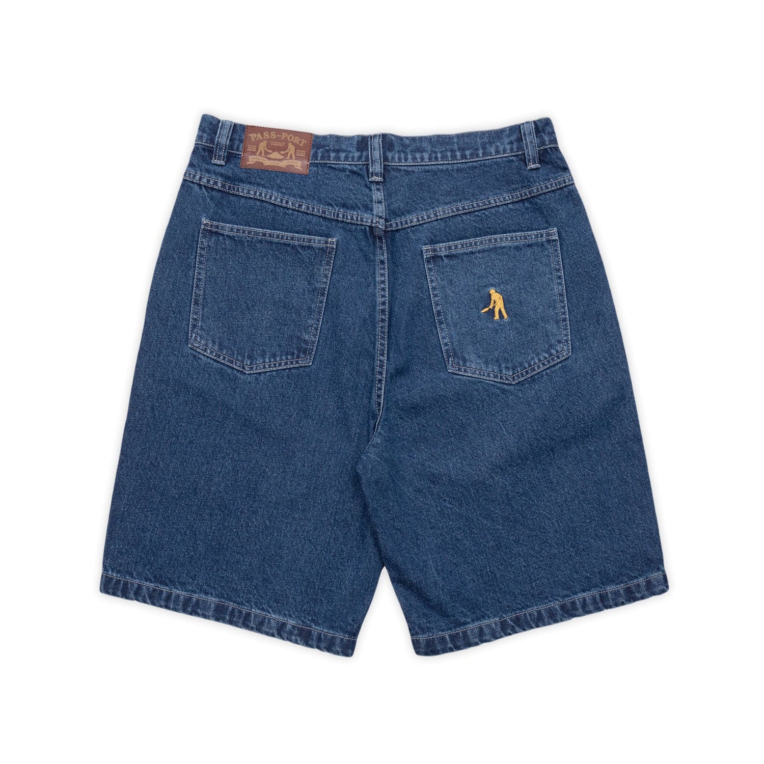Workers Club Jean Short, Faded Wash Dark Indigo