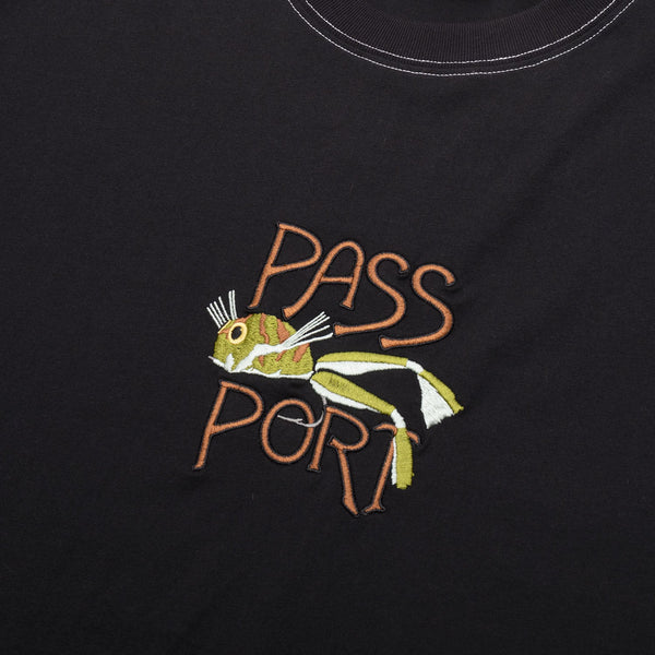 Pass~Port Frog Lure Organic Cotton Tee, Black