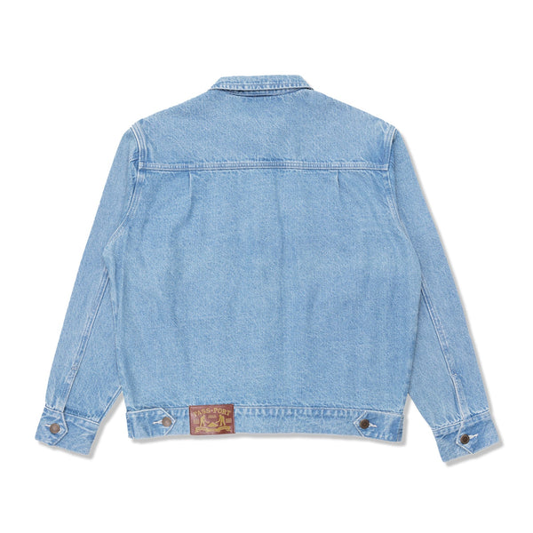 Pass~Port Workers Club Trucker Jacket, Washed Light Indigo